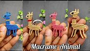 DIY Handmade Macrame animal Llama or Alpaca 🦙 | Macrame keychain Deer