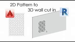From 2D AutoCad pattern to 3D Revit wall pattern