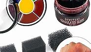 Bowitzki Halloween Makeup SFX Starter Kit-6 Color Oil Based Face Paint Bruise Wheel,3 Stipple Sponges,Stage Blood,Perfect for Party Cosplay Stage & Wound Theatrical Makeup
