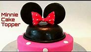How to make MINNIE mouse ear and bow with fondant. Minnie ears and bow fondant cake topper
