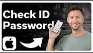 How To Check Apple ID Password