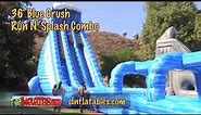 36 Foot 'Blue Crush Run 'N Splash' Inflatable Water Slide | eInflatables