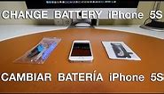 iPhone 5S: Cambiar batería / Change battery (Subt)