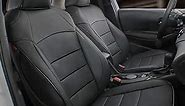 EKR Custom Fit Carmy Car Seat Covers for Select Toyota Camry L LE XLE 2012 2013 2014 2015 2016 2017 (Not for Hybrid) - Full Set,Leather (Black)
