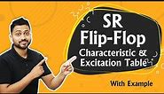 SR flip flop Characteristic & Excitation Table | Sequential Circuits