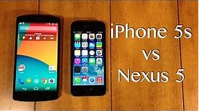 iPhone 5s vs Nexus 5 In Depth Comparison - Camera, Benchmarks, Speed, Build, Everything!