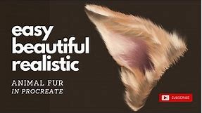 Animal fur in Procreate with default brushes / Realistic pet portrait tutorial