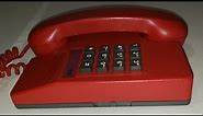 Northern Telecom Vintage Home Push Button Phone. Red. Collectible. Canada. 1983.