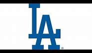 how to draw the Los Angeles Dodgers Logo Sign Symbol Emblem MLB Baseball Tutorial World Series