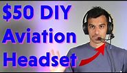 DIY Aviation Headset Using Active Noise Cancelling headphones