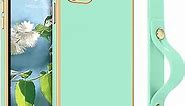 VENINGO iPhone 11 Case, Phone Cases for iPhone 11, Slim Fit Soft TPU with Adjustable Wristband Kickstand Scratch Resistant Shockproof Protective Cover for Apple iPhone 11 6.1 Inch 2019, Light Green