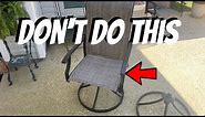 How to easily assemble a swivel chair for patio