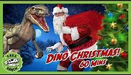 Christmas Dinosaurs for Kids! Santa Claus Holiday Special at T-Rex Ranch with Mystery Dinosaur