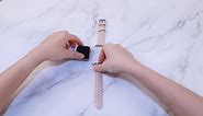 Slim Apple Watch Leather Band 38mm Pink