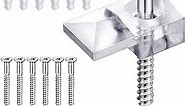 Blulu 20 Pack Mirror Holder Clips Glass Retainer Clips Kit for 1/4 in (6 Mm) Glass Mirror Hanging Kit Mirror Hanging Hardware with Screw and for Fixing Mirror Cabinet Door(Classic Style)