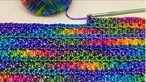 SUPER EASY Crochet Stitch For Blankets And Scarfs / Mixed Cluster Stitch Tutorial