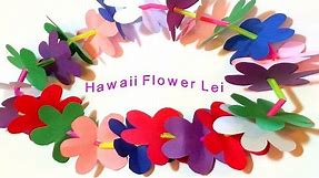 Hawaii Flower Lei DIY Paper Craft tutorial