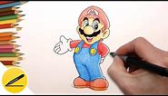 How to Draw Super Mario Step by Step - Drawing lesson Super Mario