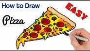 How to Draw a Pizza Slice Easy Coloring for beginners
