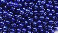 Jmassyang 800pcs 6mm Satin Luste Beads Round Plastic Pearl Beads Craft Beads Loose Pearls with Holes for Jewelry Making Bracelet Necklace Sewing Crafts Decoration (Royal Blue)