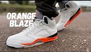 Very Unexpected! Jordan 5 Orange Blaze Review & On Foot