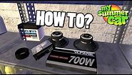 HOW TO INSTALL AMPLIFIER & SUBWOOFERS - MY SUMMER CAR