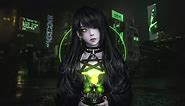 Goth Girl with Skull 4K Live Wallpaper