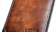 Ciephia RFID Blocking Trifold Genuine Leather Wallets for Men, Vintage Short Multi Function Credit Card Holder,Money Clips with 2 ID Windows Give Gifts to Men (Brown)