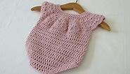 How to crochet a cute baby girl's romper - The Martha Romper