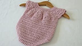How to crochet a cute baby girl's romper - The Martha Romper