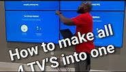 How To Make All 4 TV’S One Big Screen