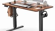 Standing Desk, Adjustable Height Electric Sit Stand Up Down Computer Table, 40x24 Inch Ergonomic Rising Desks for Work Office Home, Modern Desktop Workstation, Rust Brown(2 Packages)