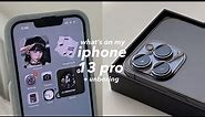 iphone 13 pro unboxing, set-up, unboxing cute accessories (+ tour!)