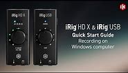 iRig HD X and iRig USB: Recording on a Windows computer