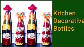 bottle decoration for kitchen/Decorative Kitchen bottles with grains
