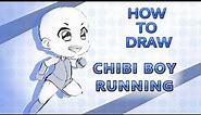 How to Draw Chibi Boy Running Pose! EASY Step By Step Tutorial!