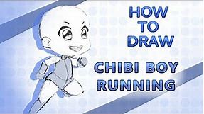 How to Draw Chibi Boy Running Pose! EASY Step By Step Tutorial!