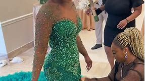 My beautiful bride wanted a unique 2 in 1 wedding dress and we delivered 💯💯 #emeraldgreen #weddingdress #fyp #weddingtiktok #dmvfashiondesigner #designertiktok #foryou #weddingcouples #bridesoftik