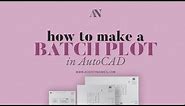 BATCH PLOT: How to plot multiple pages to PDF in AutoCAD