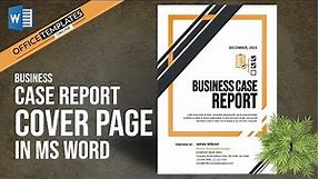 How to Design Cover Page in MS Word for Business Case Report | DIY Tutorial