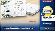 Avery Printable Postcards with Sure Feed Technology, 4" x 6", Matte White, 100 Blank Postcards for Inkjet Printers (8386)