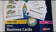 How to Print Business Cards at Home! DEMO & REVIEW: Avery Clean Edge Business Cards