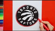How to draw Toronto Raptors logo (NBA Team)