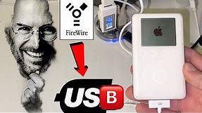 Using USB to charge a 3rd Generation iPod Classic (FireWire only model)