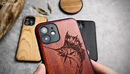 Carveit Magnetic Wood Case for iPhone 12 Pro Max Case [Natural Wood & Black Soft TPU] Shockproof Protective Cover Unique & Classy Wooden Case Compatible with magsafe (Sailfish-Blackwood)
