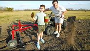 Digging Dirt and Finding Toys with Kids Plow | Tractors for kids
