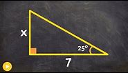 How to use tangent to find the missing leg of a triangle