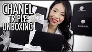 CHANEL UNBOXING! Chanel Chain Belt Review, Chanel Boots & Chanel Silk Scarf Review | FashionablyAMY
