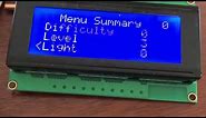 20x4 LCD menu with rotary encoder