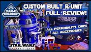 Custom R-Unit Astromech at Droid Depot Full Review- all personality chips and accessories